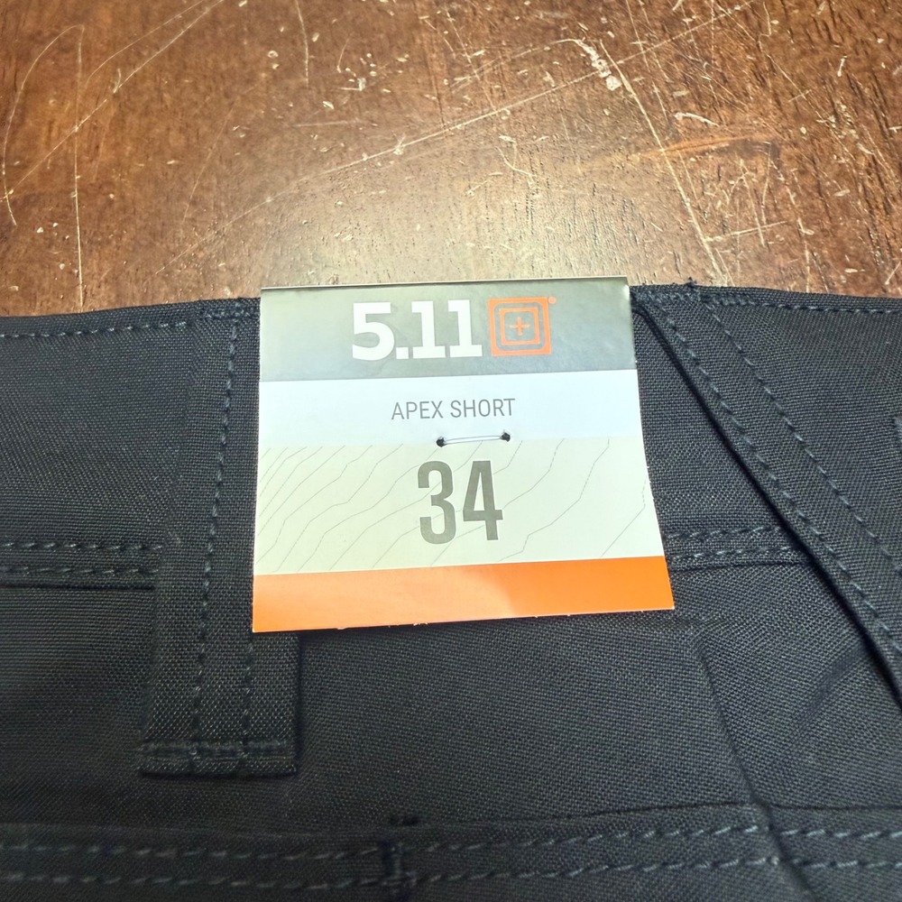 New 5.11 Tactical Apex Shorts Mens 34 Black Flex-Tac Cargo Utility Ripstop 73327 - Picture 9 of 10